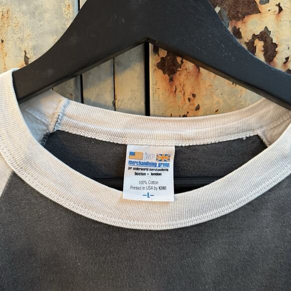 Vintage 80s 1988 Iggy Pop The Stooges Raw Power T Shirt Raglan JSR Punk Large - Picture 3 of 8